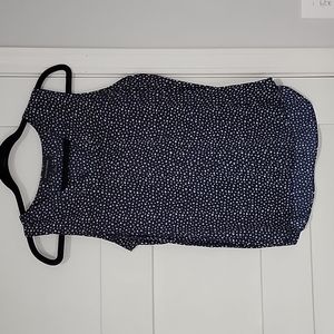 BR Satin-y Shadow Leaf Pattern Top, Size S
